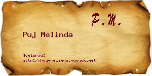 Puj Melinda névjegykártya